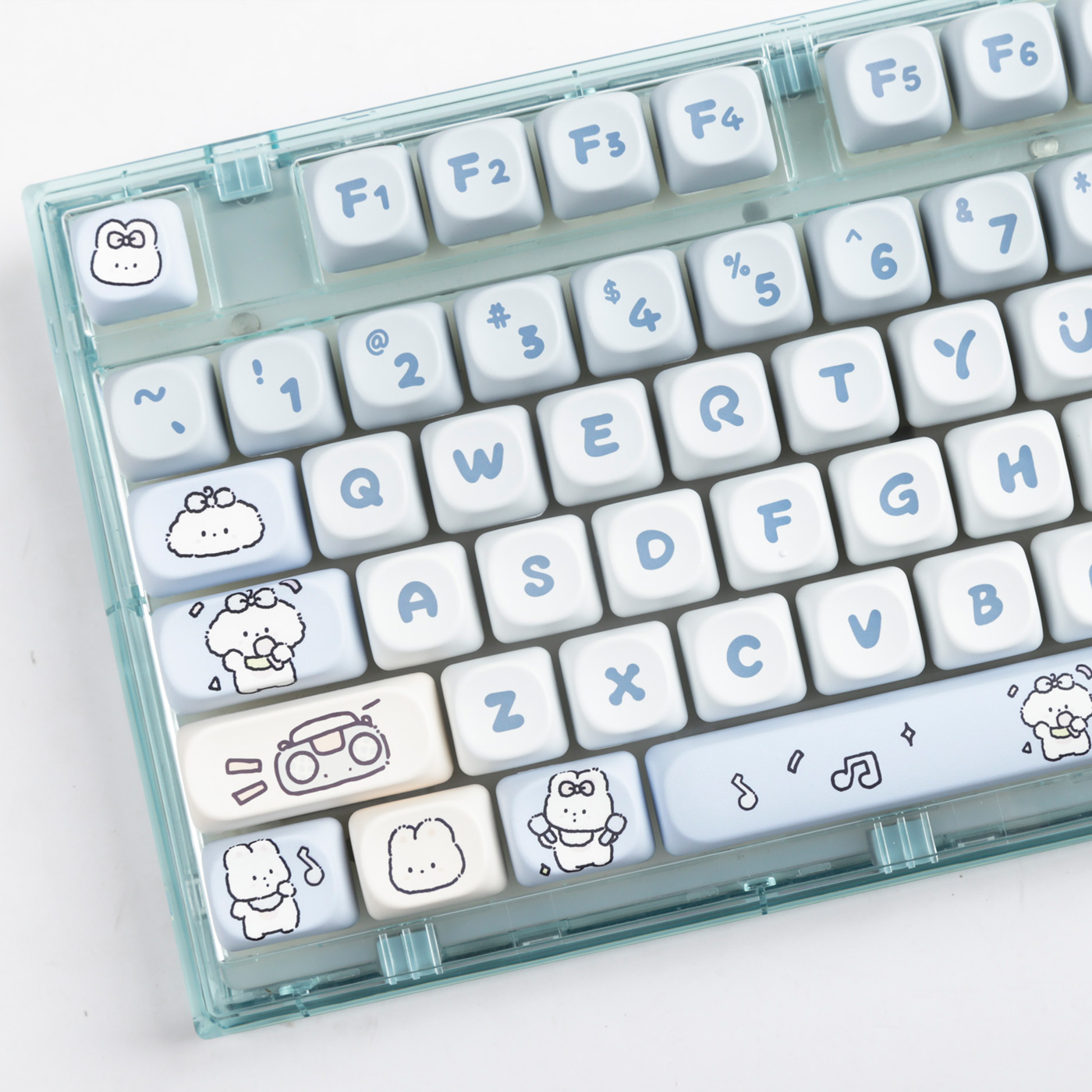 乐队小狗键帽可爱渐变MOA高度小翘热升华宁芝HI75 68 98 99 104