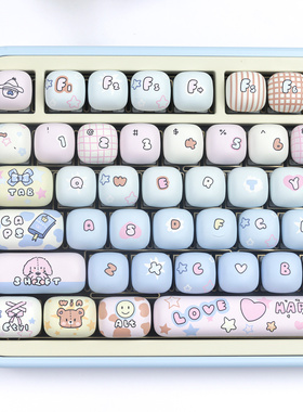玩具屋圆润键帽MOG高度可爱MAC热升华68HI75 HI8 K99 F99 104 F87