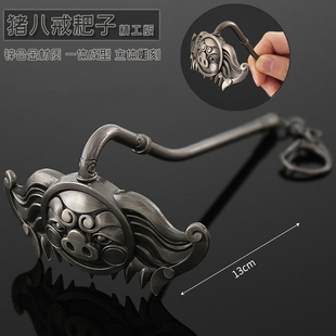 九齿钉耙兵器合金模型儿童玩具西游记猪八戒耙子小号摆件钥匙挂件