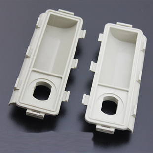 塑料暗拉手 钢柜塑料扣手 办公柜把手 开门柜提手 有孔带锁拉手