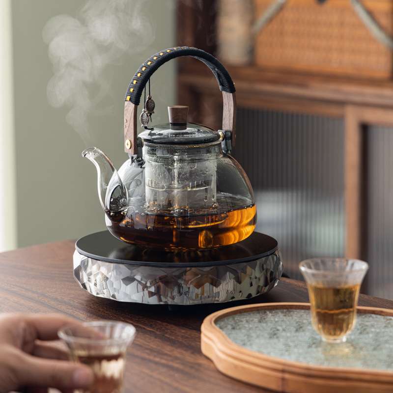 玻璃煮茶壶围炉煮茶水晶电陶炉组合耐热玻璃茶壶蒸汽煮茶器泡茶