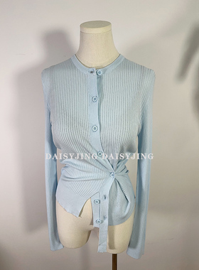 DAISYJING2026春装新款韩版百搭直筒多穿法收腰针织衫女开衫上衣