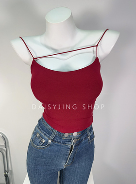 DAISYJING2025新款性感辣妹修身绑带吊带背心女内搭外穿短款上衣