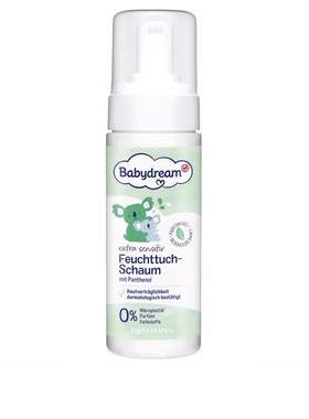 德国babydream儿童宝宝温和清洁保湿免洗洁面慕斯