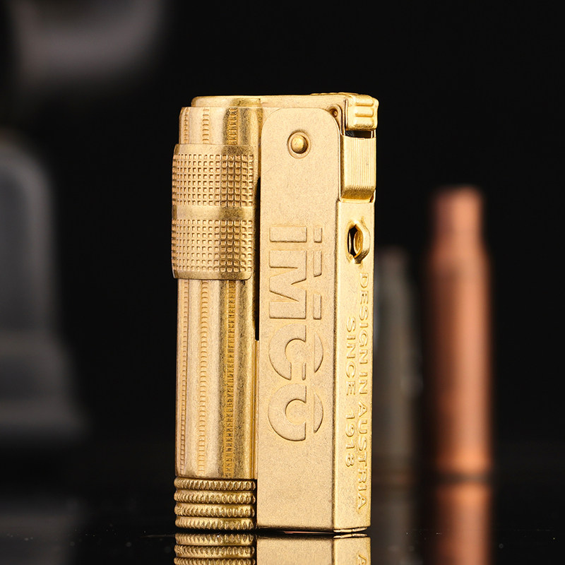 奥地利复古煤油打火机IMCO爱酷老式火机正品纯铜滚花个性砂轮经典