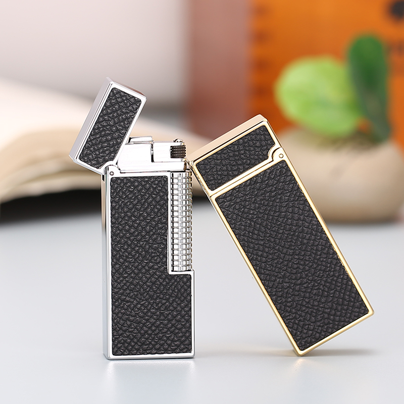 玛杜罗黄铜手工真皮充气打火机