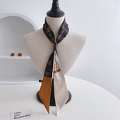 男式 男款 窄长条丝巾百搭韩版 西装 领巾皮扣 帅气短款 衬衫 领带丝巾