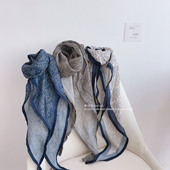 饰腰间飘带腰带 系腰装 复古文艺菱形碎花薄款 棉麻丝巾围巾领巾