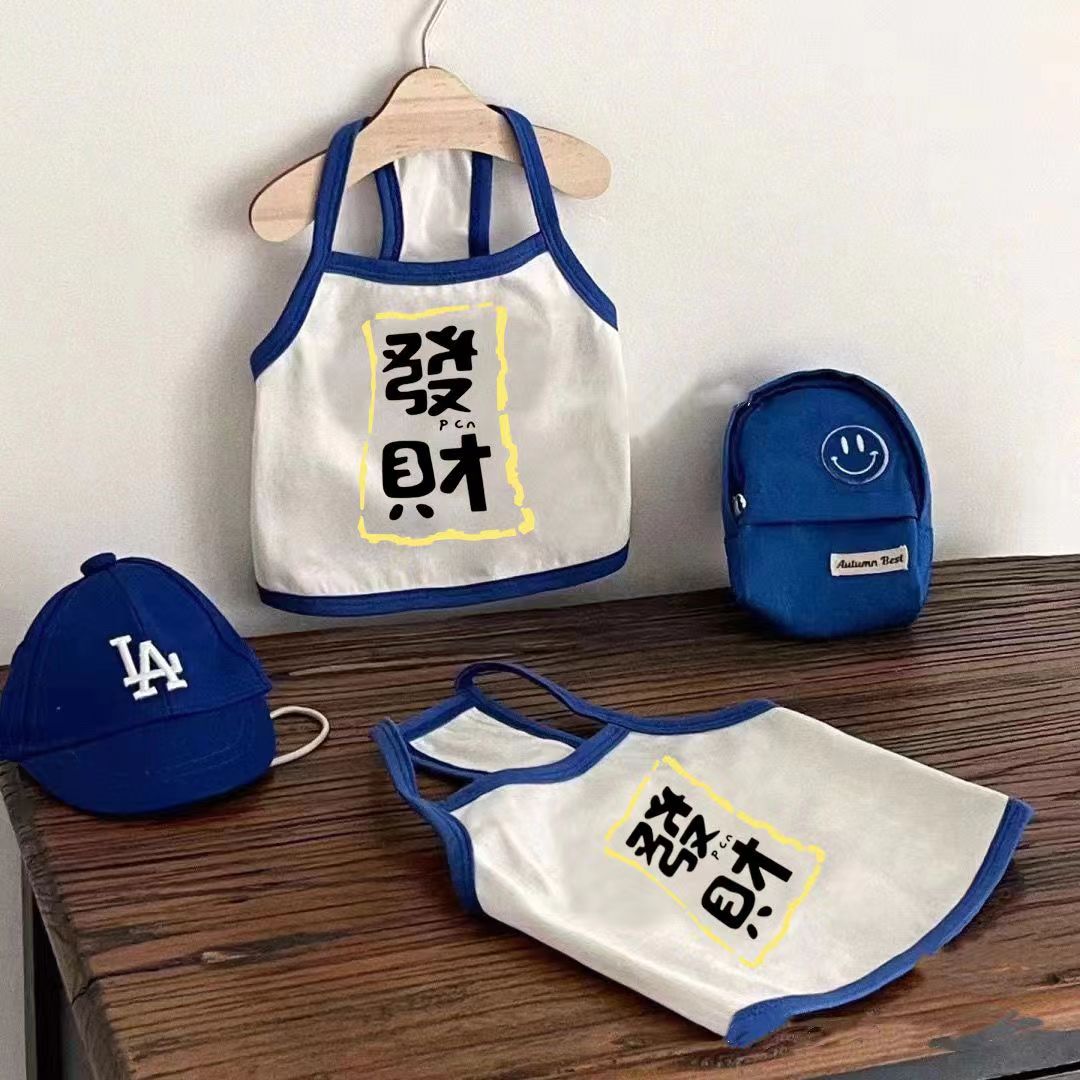 猫咪衣服夏季天防掉毛薄款吊带背心宠物德文蓝无毛猫布偶中小型狗