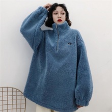 外套ins潮 初秋季 waitmore卫衣女春秋加厚宽松韩版 羊羔毛2019新款
