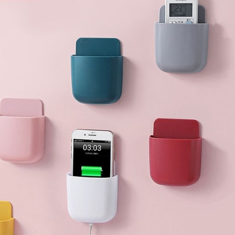 遥控器收纳盒墙壁挂架置物架墙上储物床头手机收納神器