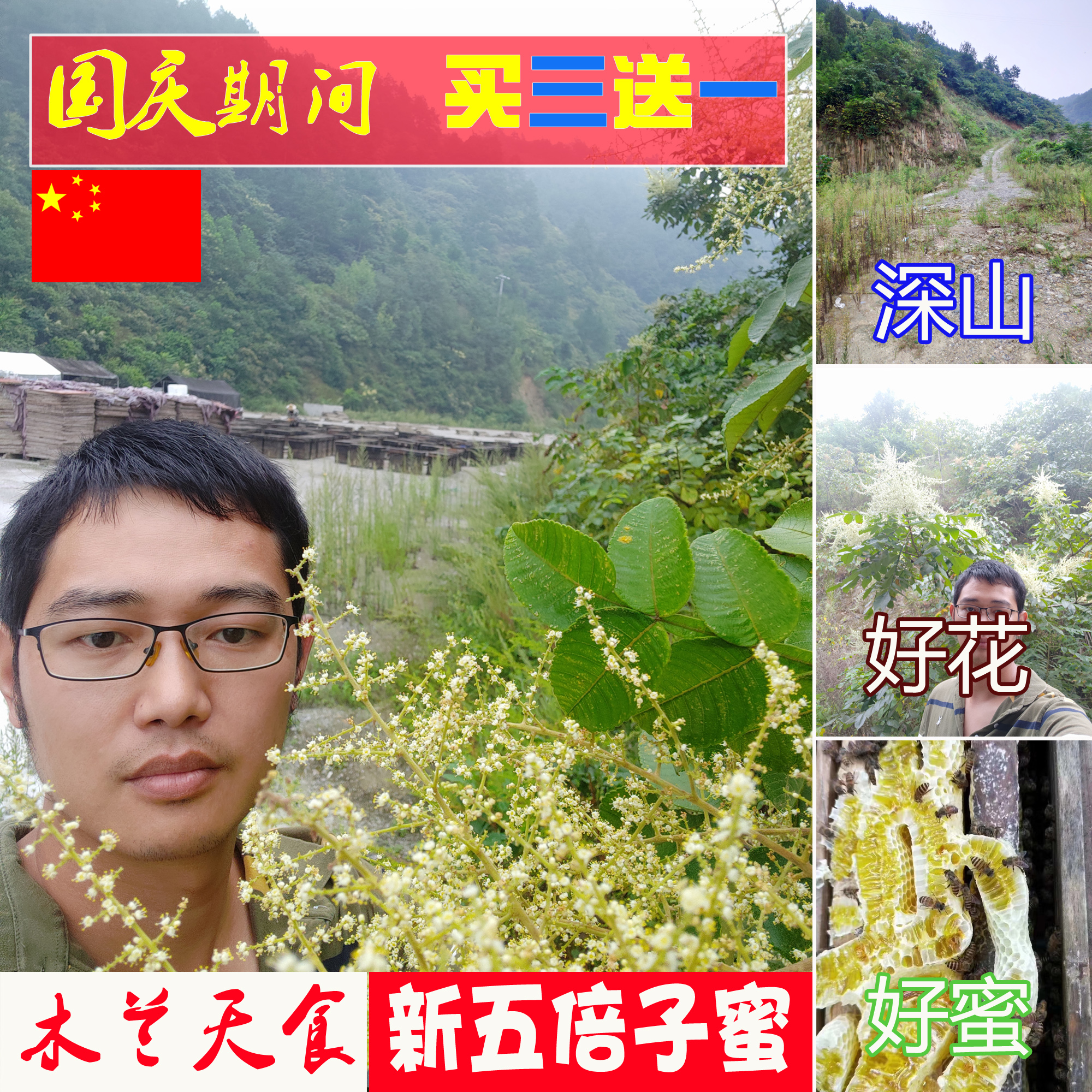 2019新鲜天然蜂农自产自销会土蜂蜜(用1元券)