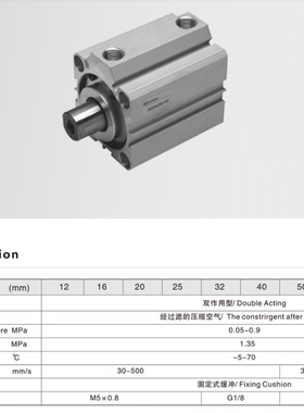 亿日气缸 ESDA 12 16 20 25 32 40 50 63 80 100 125 160*5 15 20