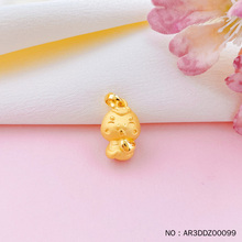 足金999纯金黄金吊坠3D硬金空心蛇年生肖爱心心形蛇宝宝挂坠蛇年