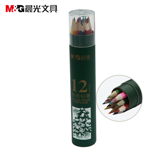AWP34309原木筒装涂鸦彩色铅笔