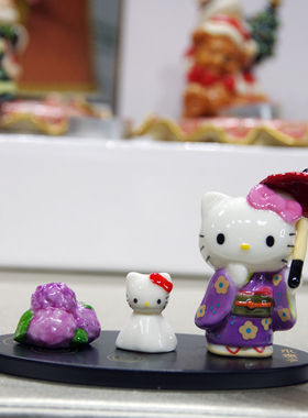 HELLOKITTY陶瓷卡通工艺品摆件
