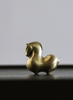 一笑间|铜马生肖摆件2026年新年礼物马年吉祥物装饰茶宠定制LOGO