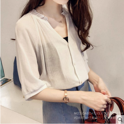 Summer ultra thin sunscreen clothes women's short breathable cardigan Chiffon sunscreen clothes