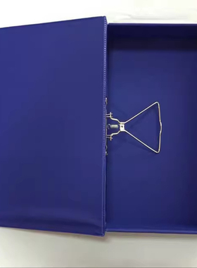 凤江A4三寸带夹文件盒201A资料盒磁扣文件盒 60mm蓝色加厚档案盒