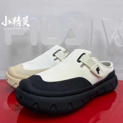FILA斐乐潮牌2026年夏季穆勒勃肯新品一脚蹬半拖鞋子T12W621708