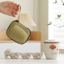 便携式 一壶四杯快客杯陶瓷泡茶壶整套功夫杯定制 汝窑旅行茶具套装