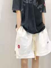 Cav Empt C.E Japanese Vintage Elastic Waist 5-Inch Shorts - Unisex Embroidered Casual Sportswear