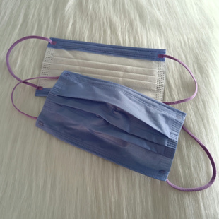亚麻蓝色口罩紫薇蓝薰衣紫兰雾霾蓝韩系高档春夏款帅气莫兰迪蓝色
