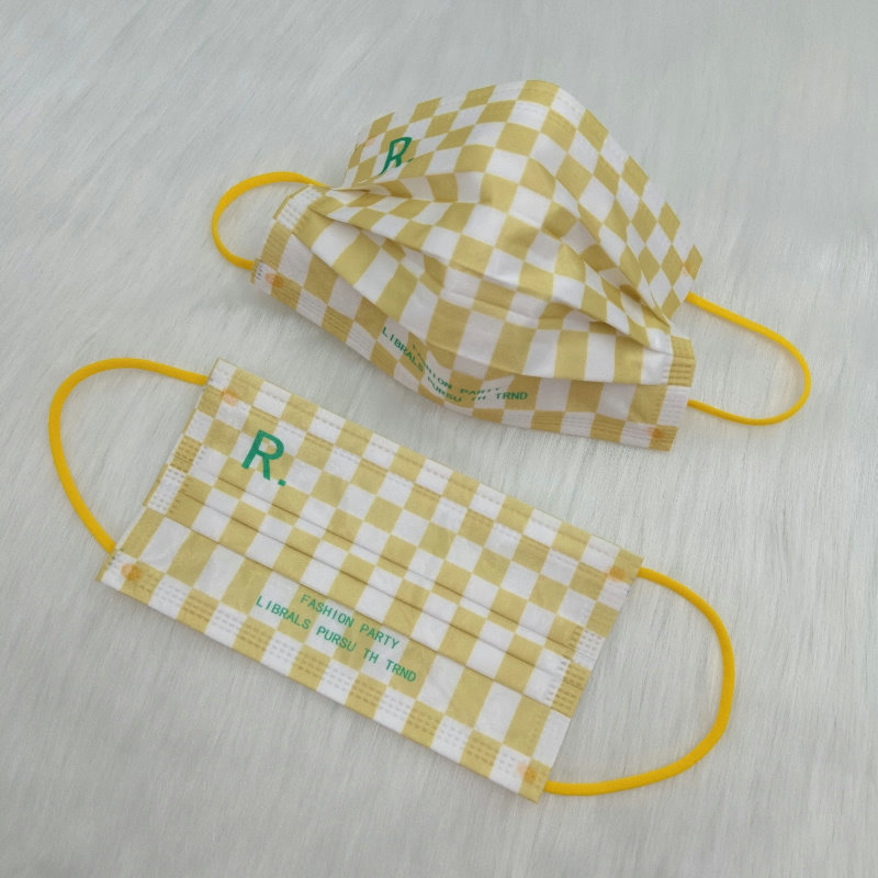 口罩一次性女高颜值2025新款单独包装成人印花独立包装优品女格子