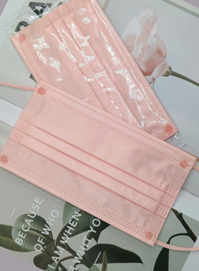 显脸小口罩减龄夏日粉女一次性2025新款口罩网红加宽耳绳莫兰迪