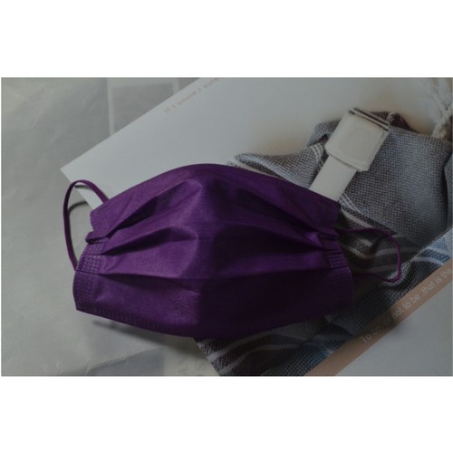 黑布林紫口罩深紫高级紫时尚莫兰迪丝绒彩色一次性治愈色瘦脸面罩