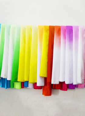 过渡渐变高丝宝布料 舞台表演服装面料古装汉服水袖布 练功服演出