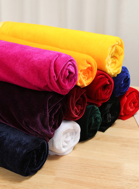 特厚红色黑色  340g/m绒布背景布 会议桌布窗帘 特厚金丝绒布料