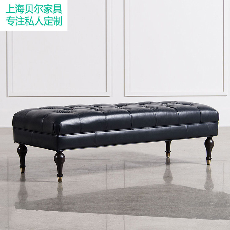 美式沙发凳服装店床尾凳换鞋凳