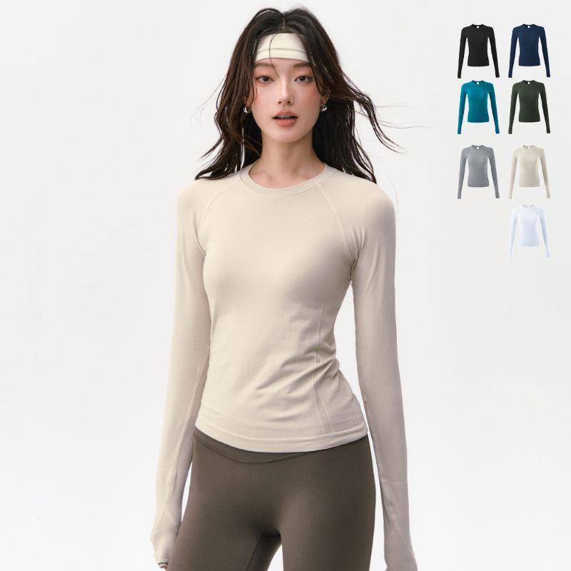 跑步速干运动长袖紧身透气瑜伽服