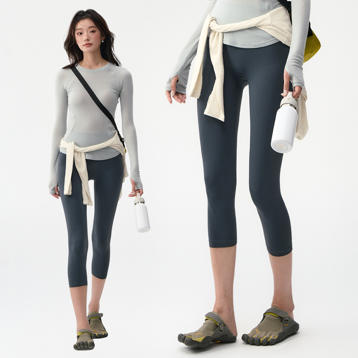 七分健身长裤夏季高腰紧身显瘦运动训练跑步普拉提训练服瑜伽裤女