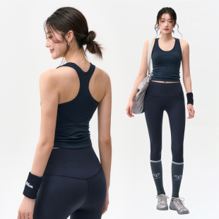 运动背心女固定杯跑步训练防震聚拢健身内衣美背遮副乳瑜伽服上衣