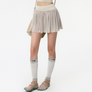 瑜伽短裙女2025夏季新款防走光速干高腰网纱运动健身半身裙网球裙