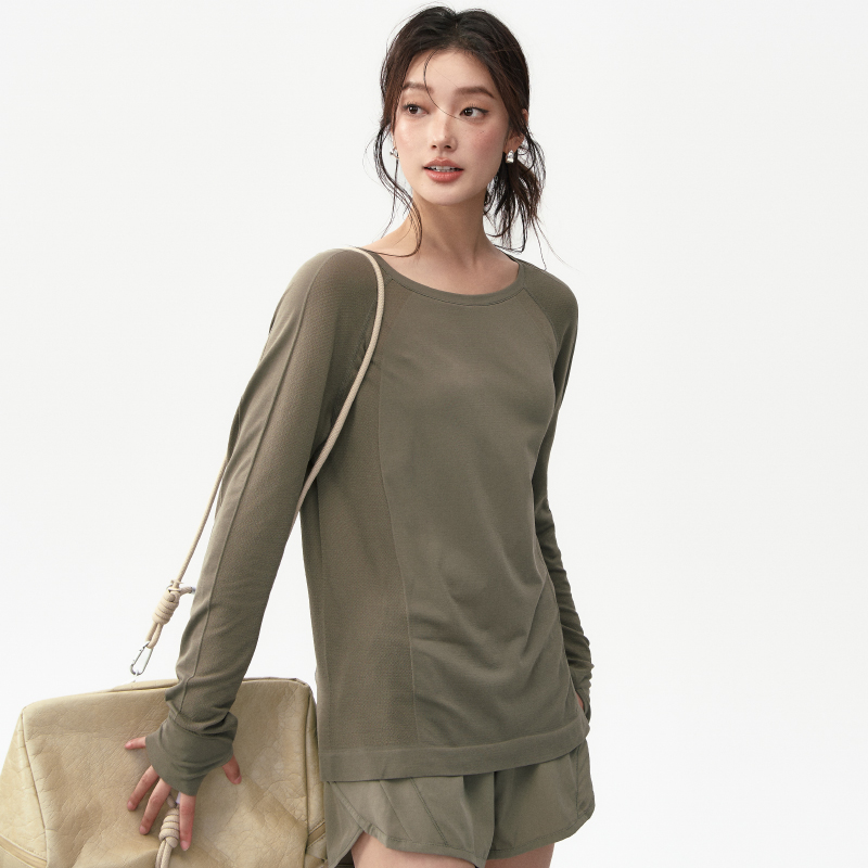 女普拉提训练服宽松透气运动上衣