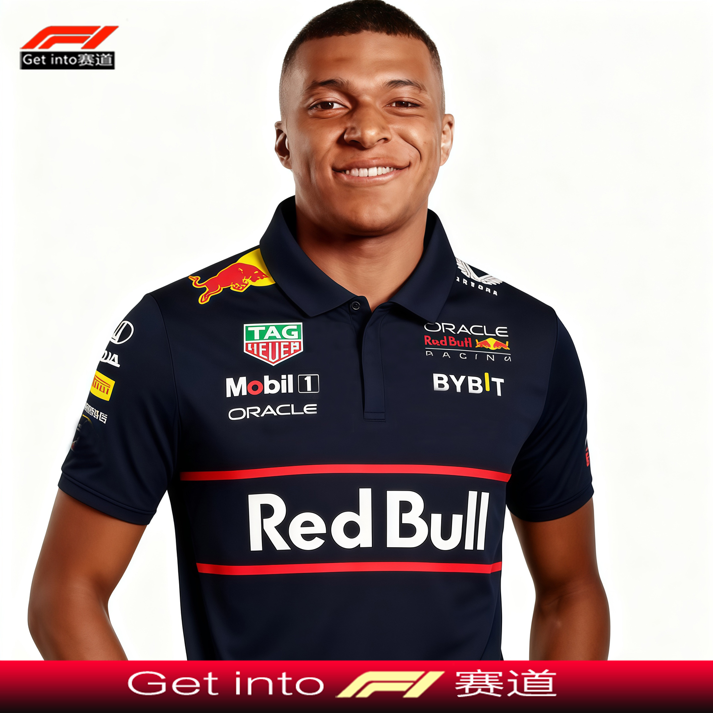 2025新款f1赛车服短袖POLO衫维斯塔潘同款T恤红牛车队工作服定制