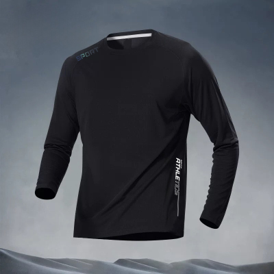 SPORT运动长袖薄款T恤男速干排汗篮球训练热身投篮服健身衣秋冬