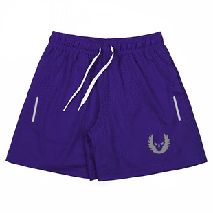 篮球短裤男不过膝美式速干网眼三四分裤跑步健身宽松透气训练短裤