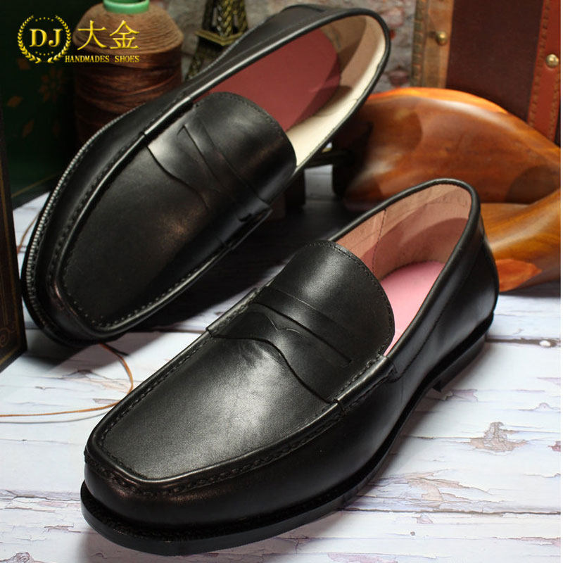 休闲乐福鞋真皮底透气