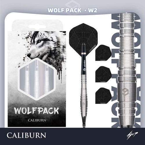 2024新款 CALIBURN WOLFPACK 系列 W2 90%钨钢 20克 专业软式飞镖