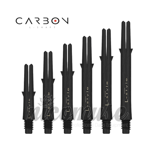 L-Style L-SHaft CarbonLock 碳素 固定直身镖杆 3支/组 附香槟环