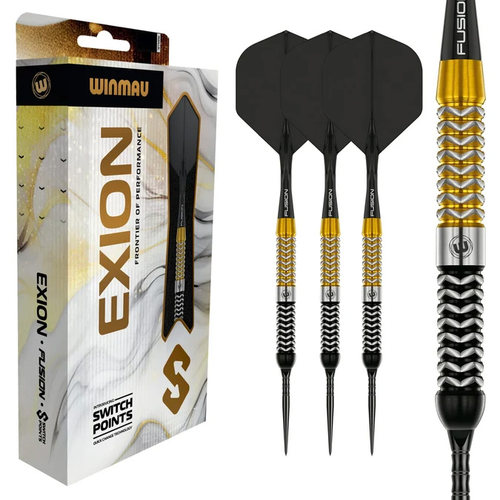 Winmau Exion Switch Darts 双色镀钛硬式直筒钨钢鱼雷形专业飞镖