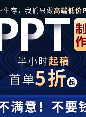 ppt制作代做定制美化修改企业宣传帮做汇报说课课件设计总结述职