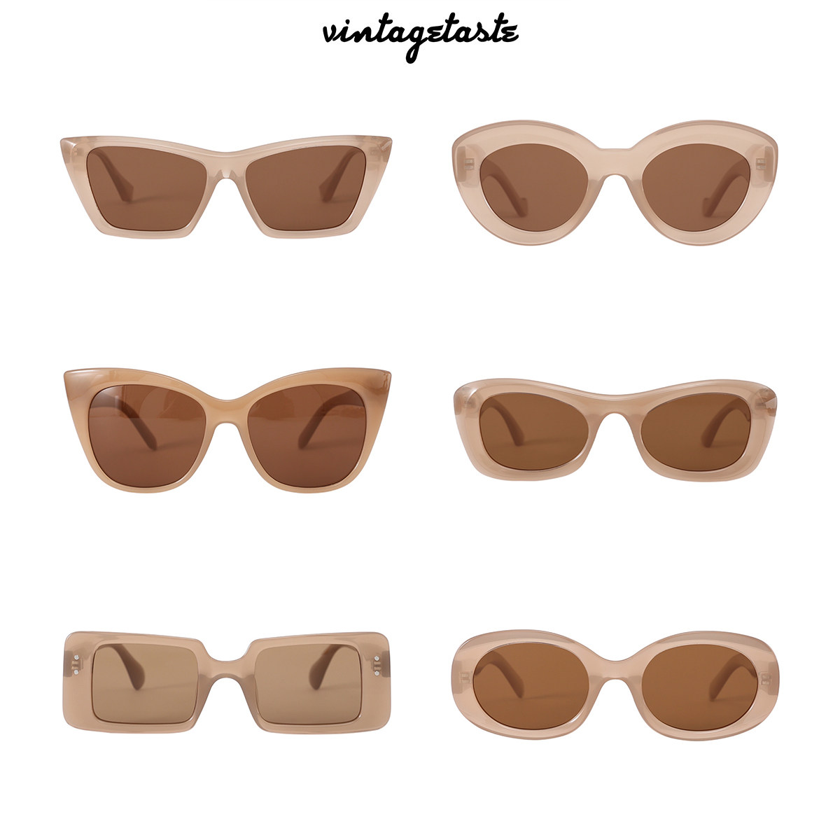 VINTAGETASTE奶茶色墨镜