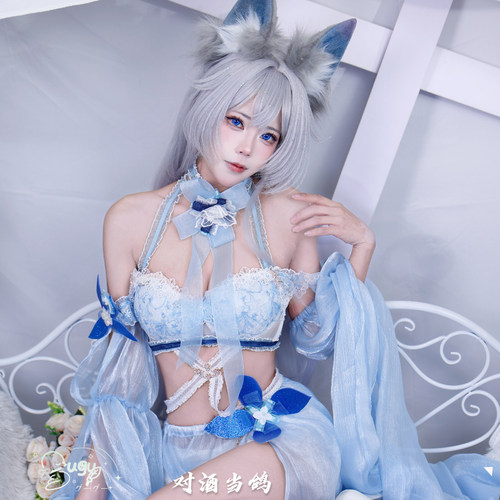 对酒当鸽 碧蓝航线cos信浓泳衣泳装cosplay水色假日私房比基尼