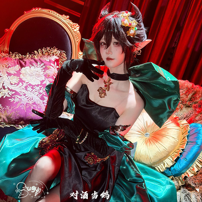 对酒当鸽 明日方舟cos 隐德来希cosplay服装ask ruby同人鱼骨礼服