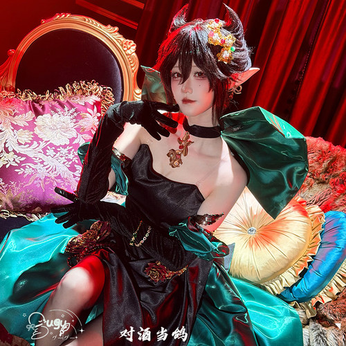 对酒当鸽 明日方舟cos 隐德来希cosplay服装ask ruby同人鱼骨礼服
